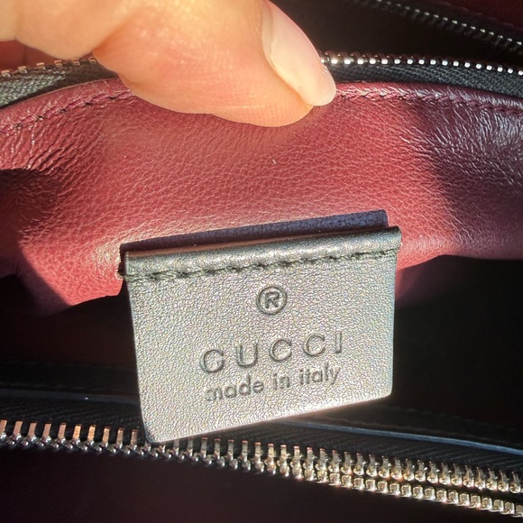 Gucci Zumi Black and Cream Satchel - Picture 11 of 12
